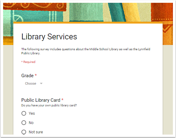 Library Survey Form Teaching Forward 6210