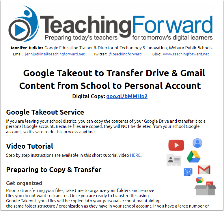 Pack Up Your Content With Google Takeout - Teaching Forward